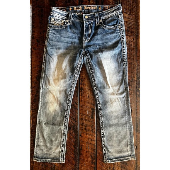 Rock Revival Buckle Audrina Mid-Rise Curvy Capri Size 27 - Picture 3 of 16